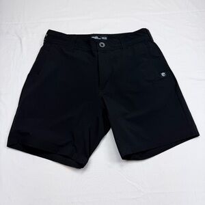 Born Primitive Men's Black Flat Front Delta Shorts